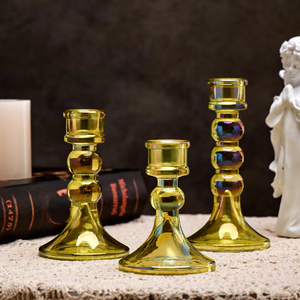 Portavelas de Cristal Transparente Estilo Europeo Minimalista, Columna <span class=keywords><strong>Romana</strong></span> Hecha a Mano, para Uso Doméstico/Navidad, Crea una Atmósfera de Alta Gama - Product Image 4