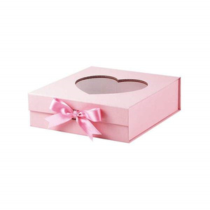 2025 Chất Lượng Cao Bao Bì Mạnh Mẽ Tái Chế Hình Trái Tim Từ Mỹ Phẩm Hộp Quà Tặng Cửa Sổ Gấp Ribbon Matt Nhiều Lớp Thư Mục - Product Image 2