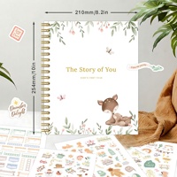 Livre de souvenirs pour bébé A5 à couverture spirale personnalisée de haute qualité 2026 – Album photo, journal et scrapbook pour les premiers souvenirs