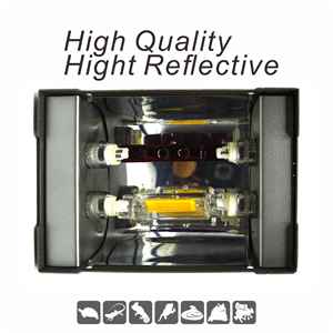 Lampe infrarouge trapézoïdale 2-en-1 60W à culot G9 avec thermostat de cycle jour/nuit pour terrariums - Product Image 3