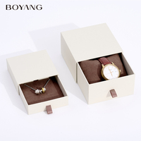 Boîte à bijoux personnalisée Boyang avec logo, pour bagues, boucles d'oreilles, pendentifs, colliers, bracelets, emballage cadeau