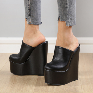 2024 New Simple Classic Comfortable 16cm High Wedge <b>Sandals</b> for Women - Product Image 3