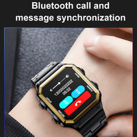 Montre connectée avec assistant vocal IA OEM, grand écran de 1,54 pouce, bracelet en acier, longue durée de vie de la batterie, appels Bluetooth, moniteur de santé pour hommes et femmes
