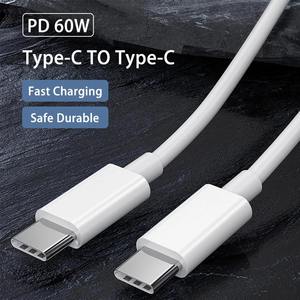 Cable USB C a USB Tipo C PD de 60W, Cable de Carga Rápida y Transferencia de Datos para iPhone 15, 15 Pro, Huawei, <span class=keywords><strong>Samsung</strong></span>, Xiaomi, Negro, Blanco, 1M, 2M, 3M - Product Image 2
