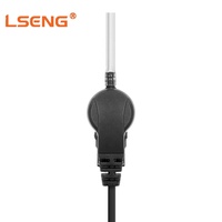 Oreillette à tube acoustique avec PTT intégré pour talkie-walkie, compatible avec les radios bidirectionnelles TK3170 TK3131, pour salle de contrôle et travaux sur site