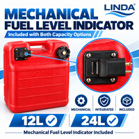 Nouveau réservoir de carburant marin en HDPE vierge de 12L et 24L avec indicateur de niveau de carburant mécanique CE EPA CARB pour moteur hors-bord
