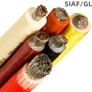 16mm 25mm 50mm 70mm SIAF/GL Silicone insulated Fiberglass braid wire fire heat resistant cable glass fiber heating wire