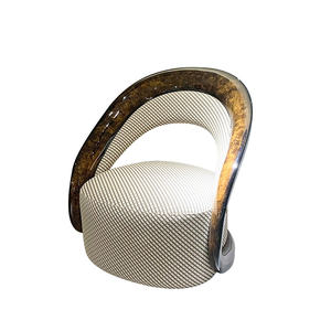 Chaise longue italienne <span class=keywords><strong>de</strong></span> luxe en <span class=keywords><strong>noyer</strong></span> contemporain en cuir rembourré doux confortable pour salon appartement villa - Product Image 5
