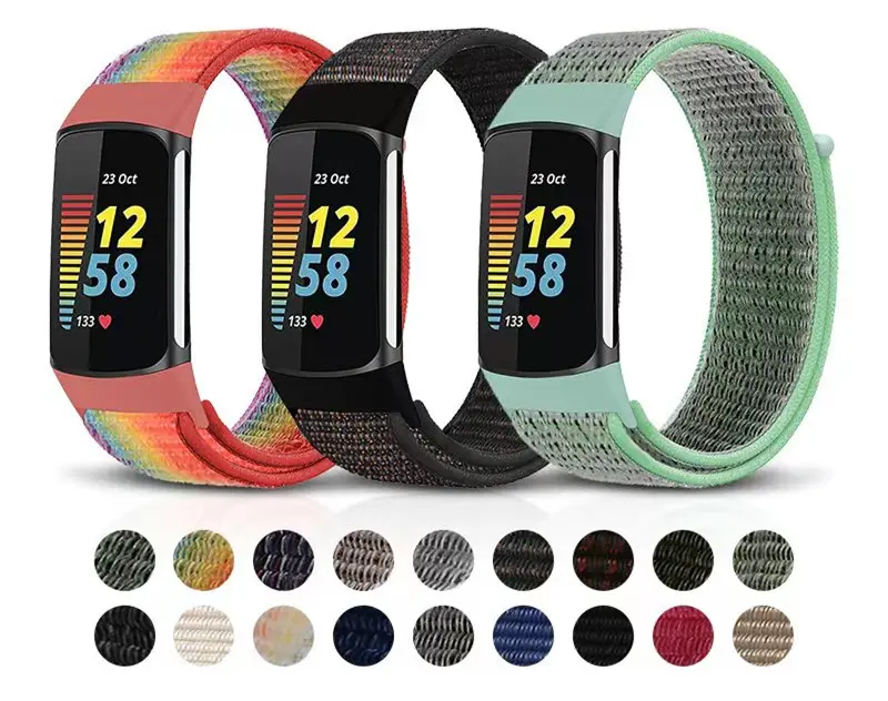 14 colors Suitable for FITBIT LUXE smart nylon strap for nylon braided fitbit change 2 3 4 adjustable loop strap