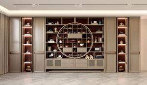 Armoire de présentation moderne en bois massif chinois sur mesure, armoire à café et à vin pour salon, chambre à coucher, villa, bar, hall d'hôtel, salle à manger - Product Image 2