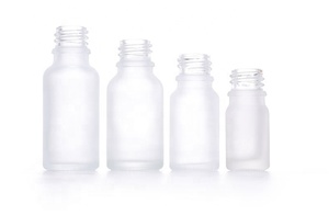 Emballage d'huile essentielle de luxe, flacon compte-gouttes en verre blanc givré pour sérum cosmétique 10 ml 15 ml avec bouchon doré - Product Image 6