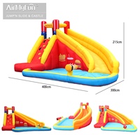 Château gonflable géant pour hamburger et frites avec toboggan pour enfants pour jouer quantité minimale de commande monobloc à vendre