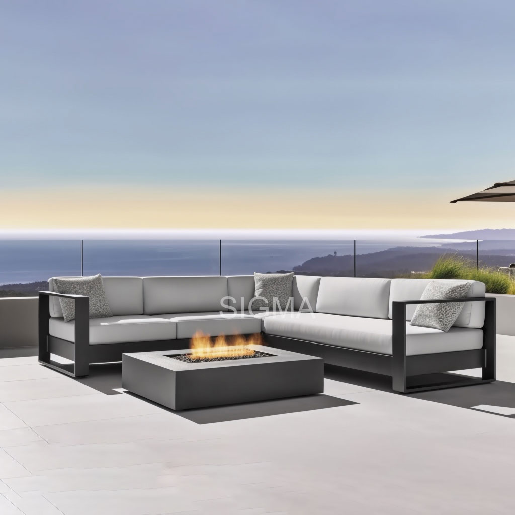 Luxury Modern Home Backyard Patio Outdoor Garden Table Chair Alum Aluminium Furniture Sofa Set Yard