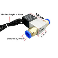 Vanne solénoïde pneumatique à deux voies normalement fermée, connecteur rapide 12V-220V 1/4\" pour applications CNC air/gaz