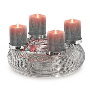 Bougeoir chauffe-plat en métal dernier modèle centres de table et décorations de mariage bougeoir en fer de haute qualité - Product Image 5