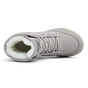 บูทหิมะขนเฟอร์แฟชั่นสำหรับผู้หญิงมาใหม่รองเท้าผู้หญิงสีขาวผ้ากำมะหยี่พร้อมกระเป๋ากลางแจ้งสหรัฐอเมริกา - Product Image 4