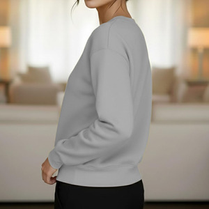 Sudaderas de Forro Polar para Mujer al por Mayor, con Logotipo Personalizado en la Parte Delantera, 100% Algodón, Ecológicas, Transpirables, Casuales, Holgadas y de Corte Amplio - Product Image 4