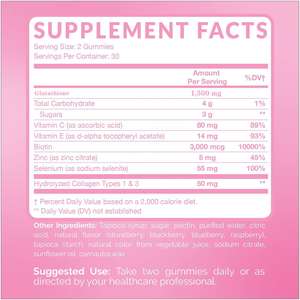 Personalizado OEM/ODM 30 días belleza secreto suplemento biotina queratina colágeno gomitas - Product Image 2