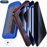 Protection d'écran anti-espion en verre trempé 9H, anti-rayures, anti-bulles, élimination automatique de la poussière pour iPhone 18 Pro Max