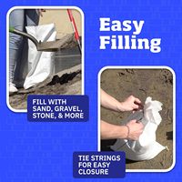 Sac tissé en PP robuste de 20 kg, sac d'emballage durable pour le sable et les agrégats de construction