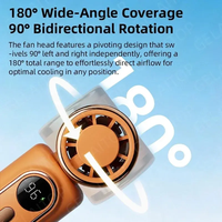 Ventilador de Cuello Sin Aspas FY30, Manos Libres, con Clip para Sombrilla, Rotación de 180 Grados, USB, Eléctrico, Compacto, Mini, para Hogar y Exteriores