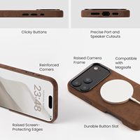 Étui de protection magnétique en Alcantara pour iPhone 18 Pro Max 18 Pro, housse en daim synthétique italien faite à la main, entièrement enveloppante, vente en gros OEM ODM