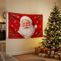 Drapeaux de Noël personnalisés, bannières de fêtes personnalisées avec des illustrations sur mesure, décorations de jardin extérieures, événements saisonniers