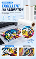 Film de transfert DTF de haute qualité en rouleau 60cm 100m, film PET à pelage à chaud pour impression textile, papier de transfert jet d'encre, feuille de sublimation