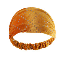 Bandeau large élastique antidérapant en sequins unis pour femme, idéal pour le sport, le yoga, et comme accessoire polyvalent pour cheveux.