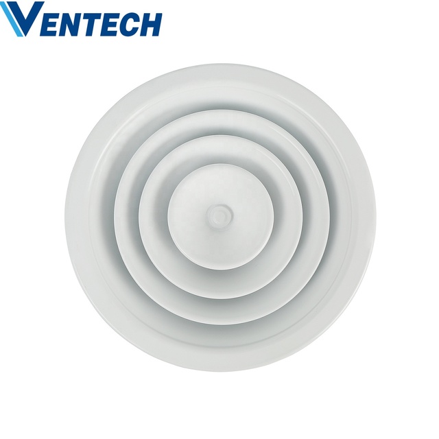 Ventech Hvac System Aluminum Decorative Removable Air Conditioning Air Diffuser Round Ceiling Diffusers