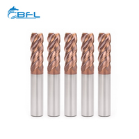 Fraise carrée à 4 cannelures en carbure de tungstène, revêtement AlTiN, pour acier inoxydable, fraises CNC