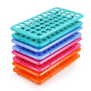 Support de tubes à essai multifonctionnel en plastique pour laboratoire, 50 puits, pour tubes de centrifugation - Product Image 1