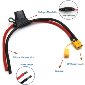 10awg 12AWG Xt60 Nam Kết Nối Không Thấm Nước Giữ Cầu Chì 3A/5A/10A Cầu Chì Cho Lipo FPV Pin Racing Drone Năng Lượng Mặt Trời Hệ Thống Điện - Product Image 4