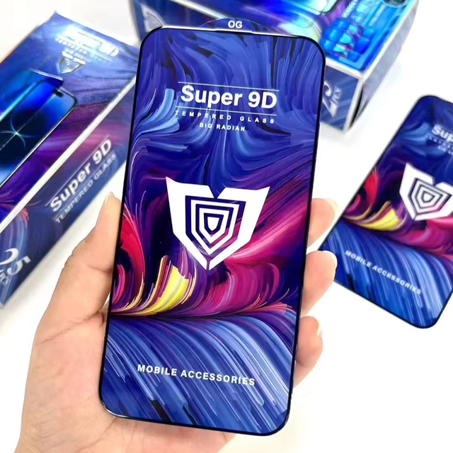OG Super 9D for iPhone 17 air 16 15 11 12 13 14 Plus Pro Max Mini 7 8 XS XR Full Cover Glue Tempered Glass Screen Protector Film