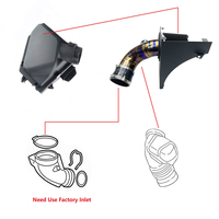 Presa Aria Fredda Premium in Titanio per Motore BMW B58 GEN1 - Compatibile con F30/F31 340i F32 440i, Ottimizza il Flusso di Aspirazione e la Risposta dell'Acceleratore
