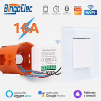 Module de commutation intelligent sans fil WiFi Tuya Mini Bingoelec 16A, prend en charge le contrôle bidirectionnel pour la domotique DIY