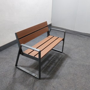 Gavin mobili urbani esterni panchina esterno in acciaio e <span class=keywords><strong>legno</strong></span> composito <span class=keywords><strong>panca</strong></span> da <span class=keywords><strong>giardino</strong></span> con braccioli/divisore medio - Product Image 5