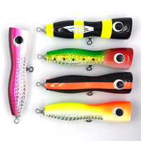 Leurre de pêche à la traîne TG 170mm 65g en bois fait main, type popper, pour la pêche en eau salée et les gros poissons
