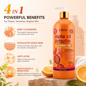 Gel <span class=keywords><strong>Doccia</strong></span> Esfoliante e Illuminante con Arbutina Alfa e Aminoacidi di Papaya, Idratante per Tutti i Tipi di Pelle - Product Image 5