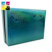 Boîte cadeau rigide de luxe avec insert en mousse à 4 compartiments, boîtes à bijoux personnalisées avec logo, emballage haut de gamme, revêtement UV brillant/mat