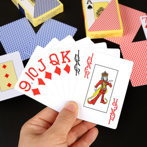 2025 Blauw Rood Spel Waterdichte Duurzame Opvouwbare Weerstand Custom Pvc Poker Plastic Texas Hold 'Em Speelkaart - Product Image 5