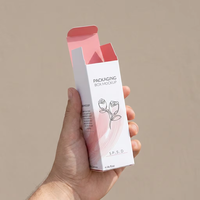 Boîtes d'emballage en carton kraft de luxe, petites, colorées, écologiques, recyclables, personnalisées en gros, pour produits de maquillage, de soin du visage et de parfum.