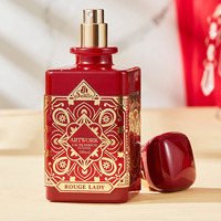 Parfums de Marque Haut de Gamme Nouveauté Bouteille Rouge Luxe EDP 100ml Oriental Gourmand Moyen-Orient Vaporisateur Corporel pour Femme Idéal pour les Rendez-vous