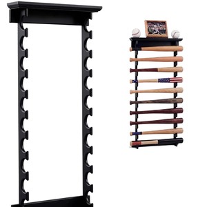 Étagère de rangement en bois, présentoir créatif transfrontalier pour ballons de baseball, support mural multi-niveaux en bois massif pour médailles - Product Image 1