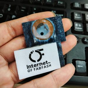 Kunden spezifische programmier bare wasch bare NFC-Eisen patches Gewebter RFID-Kleidungs etiketten aufkleber - Product Image 2