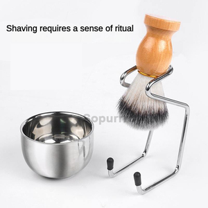 Brosse à barbe à poils doux avec logo personnalisé, brosse nettoyante pour le visage, brosse à barbe à manche en bois, brosse à barbe, nettoyant facial domestique - Product Image 5