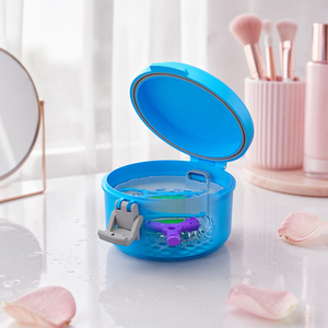 Boîte de rangement pour prothèses dentaires, ronde, monocouche, étanche, portable, pour protège-<span class=keywords><strong>dents</strong></span>, aligneurs orthodontiques pour adultes - Product Image 1