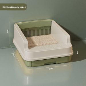 Smart PP Plastic <b>Cat</b> Litter <b>Box</b> 110L Capacity Semi-Enclosed Design Splash-Proof & Odor Control Easy Clean Durable Construction - Product Image 6