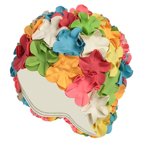 Pack 3 Gorros De Natación Con Flores – Nylon Elástico, Impermeable – Para Mujeres Y Niñas, Diseño Cubre Orejas