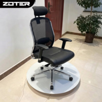 Chaise de bureau ergonomique à dossier haut en maille avec appui-tête et soutien lombaire réglables, certifiée BIFMA, chaise de bureau exécutive pour ordinateur